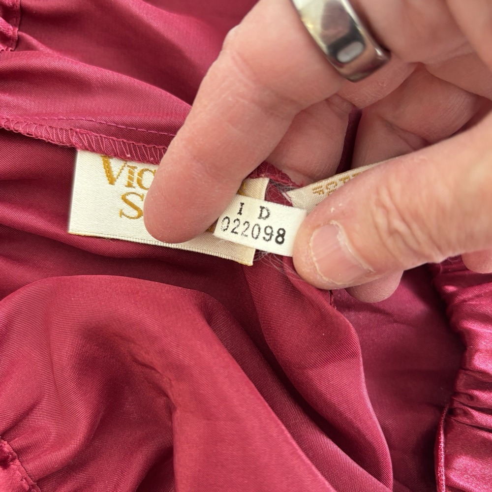 Victorias Secret 90s Gold Label Pajama‎ Set Floral Paisley Size M Valentine Luxe - Picture 14 of 15